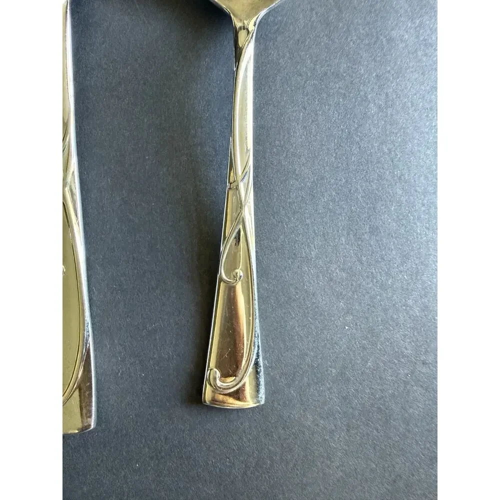 Towle 18/10 Stainless Arabesque Scroll Flatware 9 Pc Serving Lot